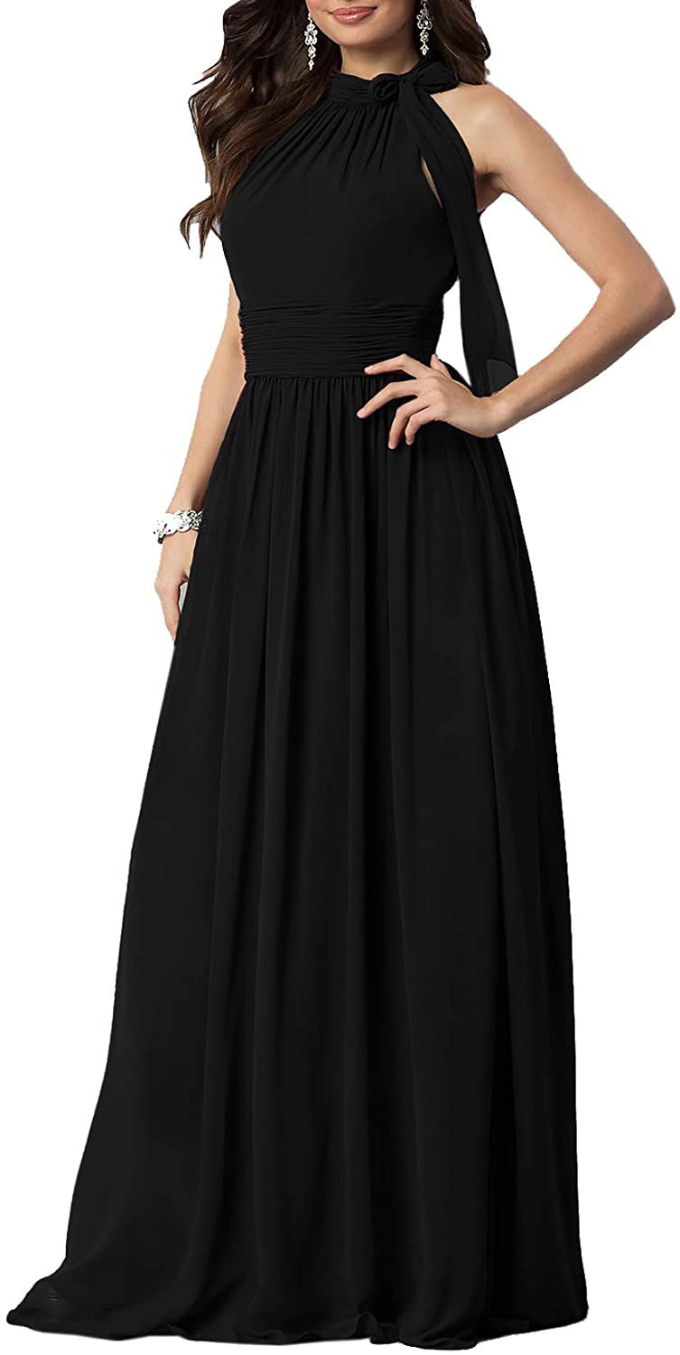 Price:$19.98    Roiii Women Cleb Prom Formal Casual Party Cocktail Wedding Evening Sleeveless Ruched Neck High Waist Chiffon Plus Size Dress  Clothing