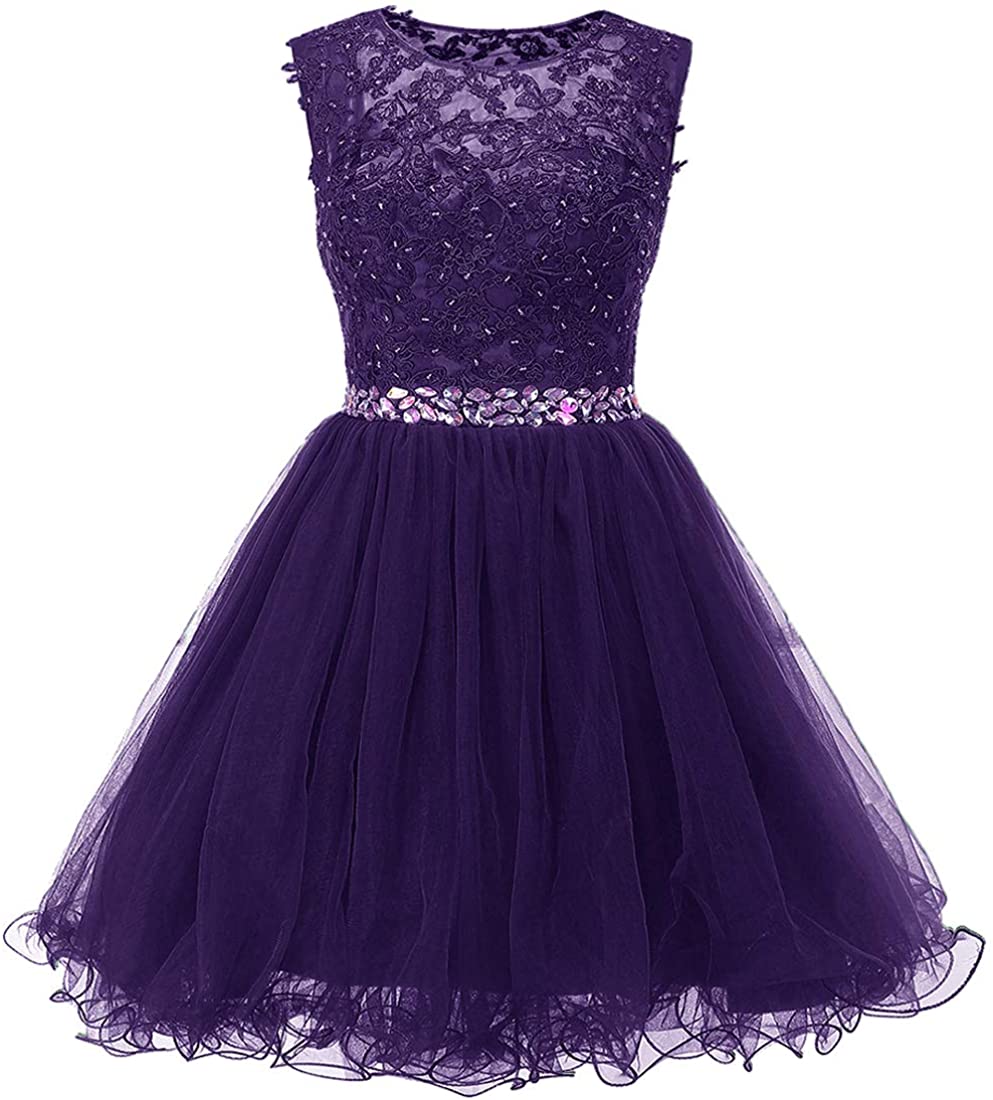 Price:$59.99    Ailidaw Women's Tulle Homecoming Dress Short Applique Beaded Formal Prom Cocktail Party Gowns Junior  Clothing