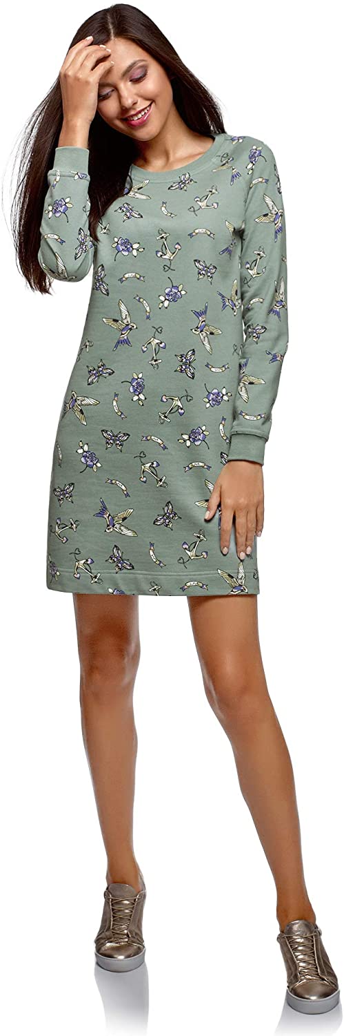 Price:$13.70 oodji Ultra Women's Long Sleeve Cotton Dress at Amazon Women’s Clothing store