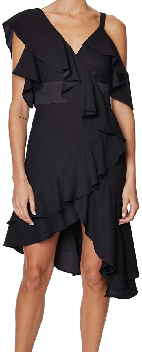 Price:$26.44    Laundry by Shelli Segal Women's Crepe Back Satin Ruffle Cocktail Dress  Clothing
