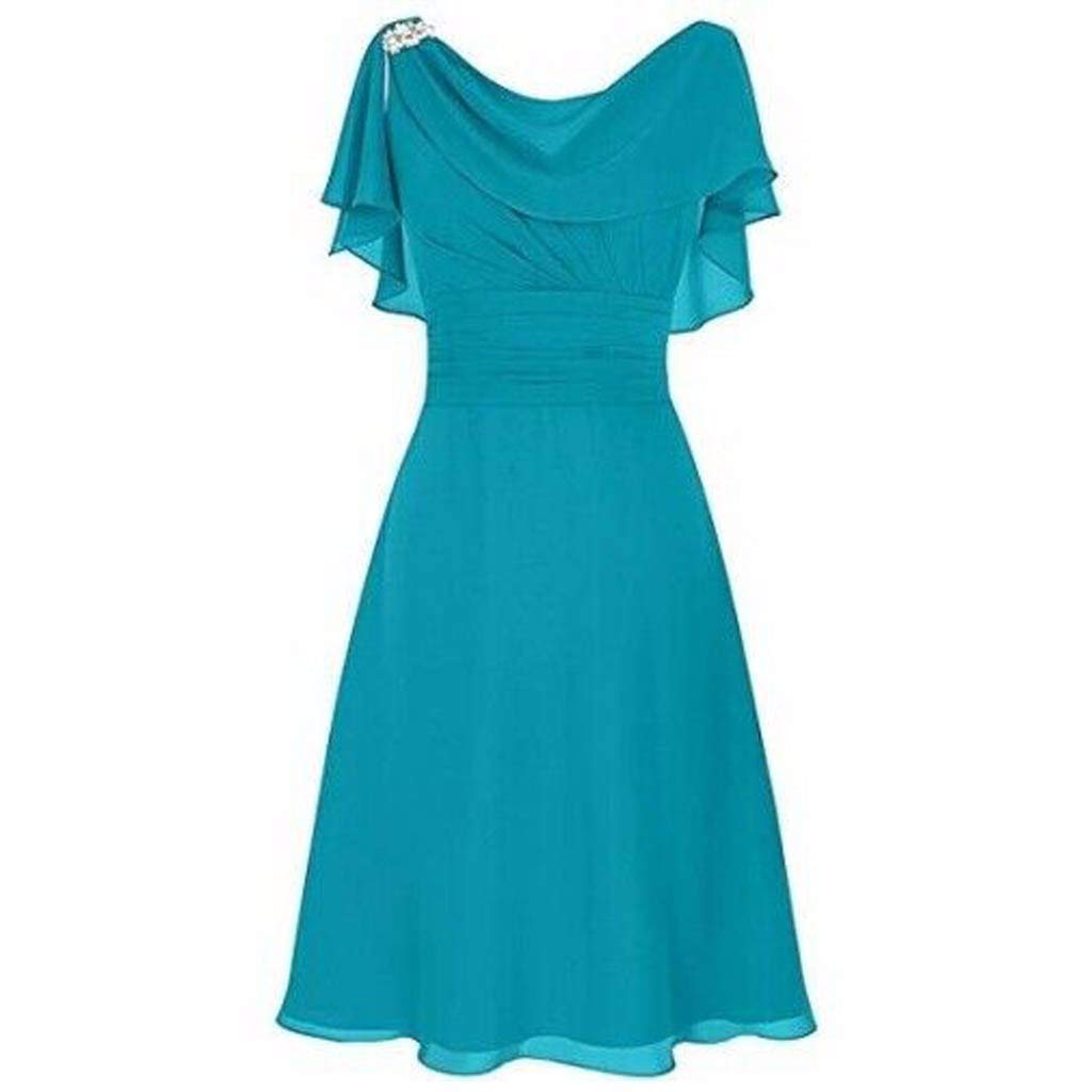 Price:$19.99    Witspace Women Formal Wedding Bridesmaid High-waist Party Ball Prom Gown Cocktail Dress  Clothing