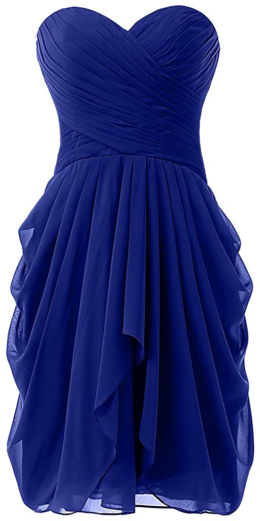 Price:$36.99    HONGFUYU Women's Chiffon Bridesmaid Dress Short Homecoming Prom Dresses  Clothing