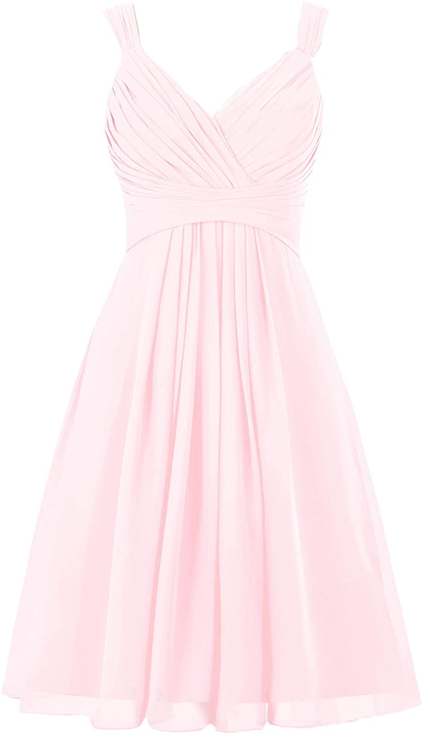 Price:$5.00    Bridesmaid Dress Short Prom Dress Chiffon Simple Party Dress for Junior  Clothing