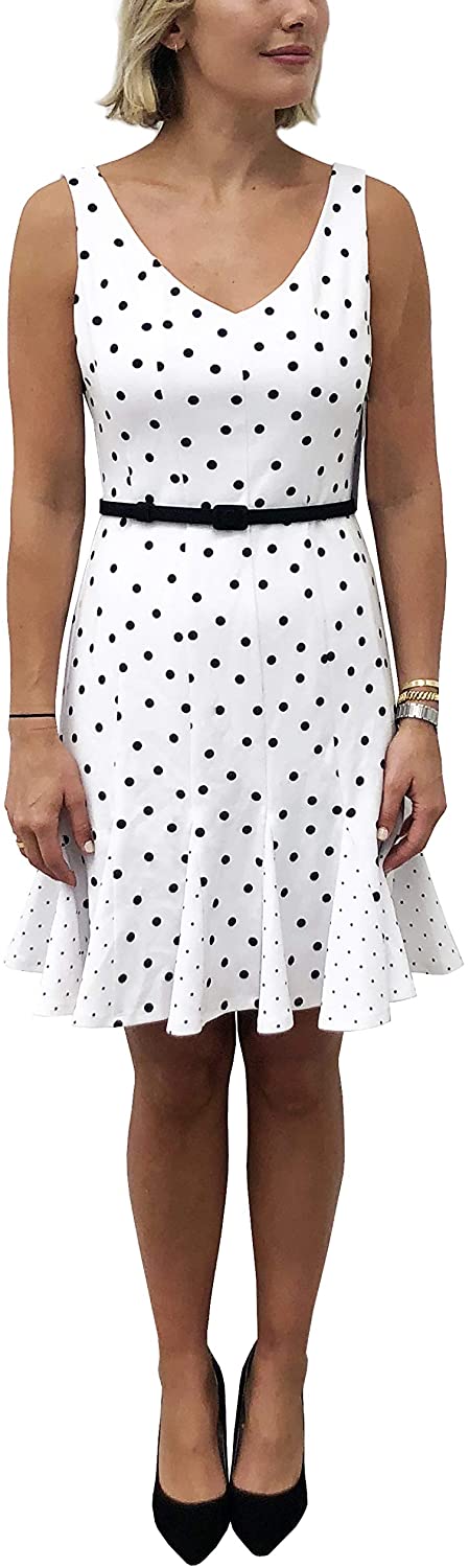 Price:$13.99    Julia Jordan Women's Sleeveless Belted Midi Dress with Lace Hem Detail  Clothing