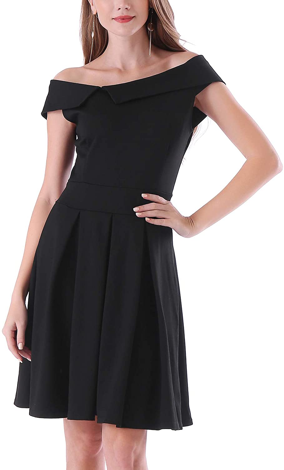 Price:$18.89    InsNova Women Off The Shoulder Aline Short Cocktail Party Homecoming Prom Dress  Clothing