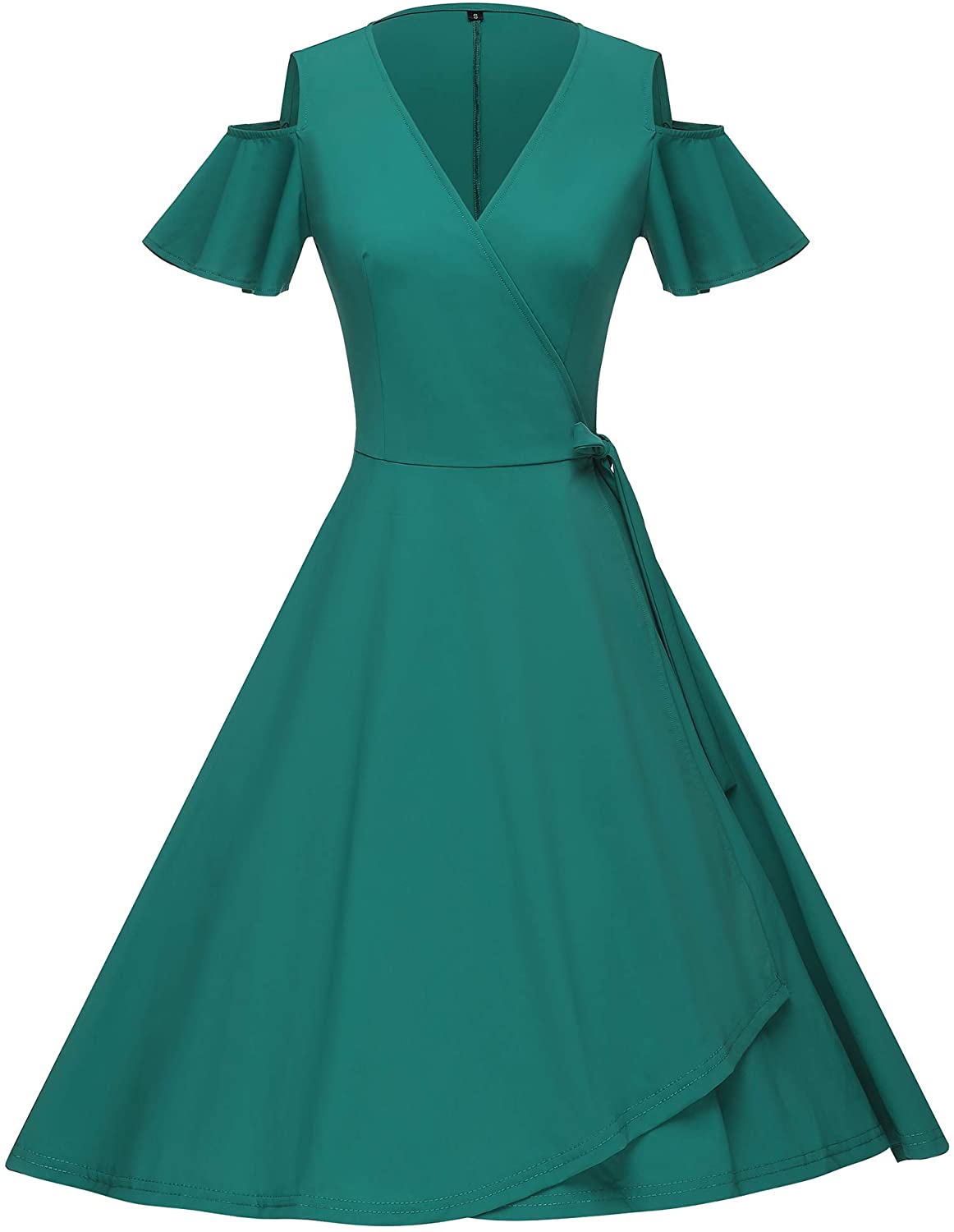 Price:$19.99    GownTown Women's 1950's Retro Style Short Sleeve Wrap Dresses  Clothing