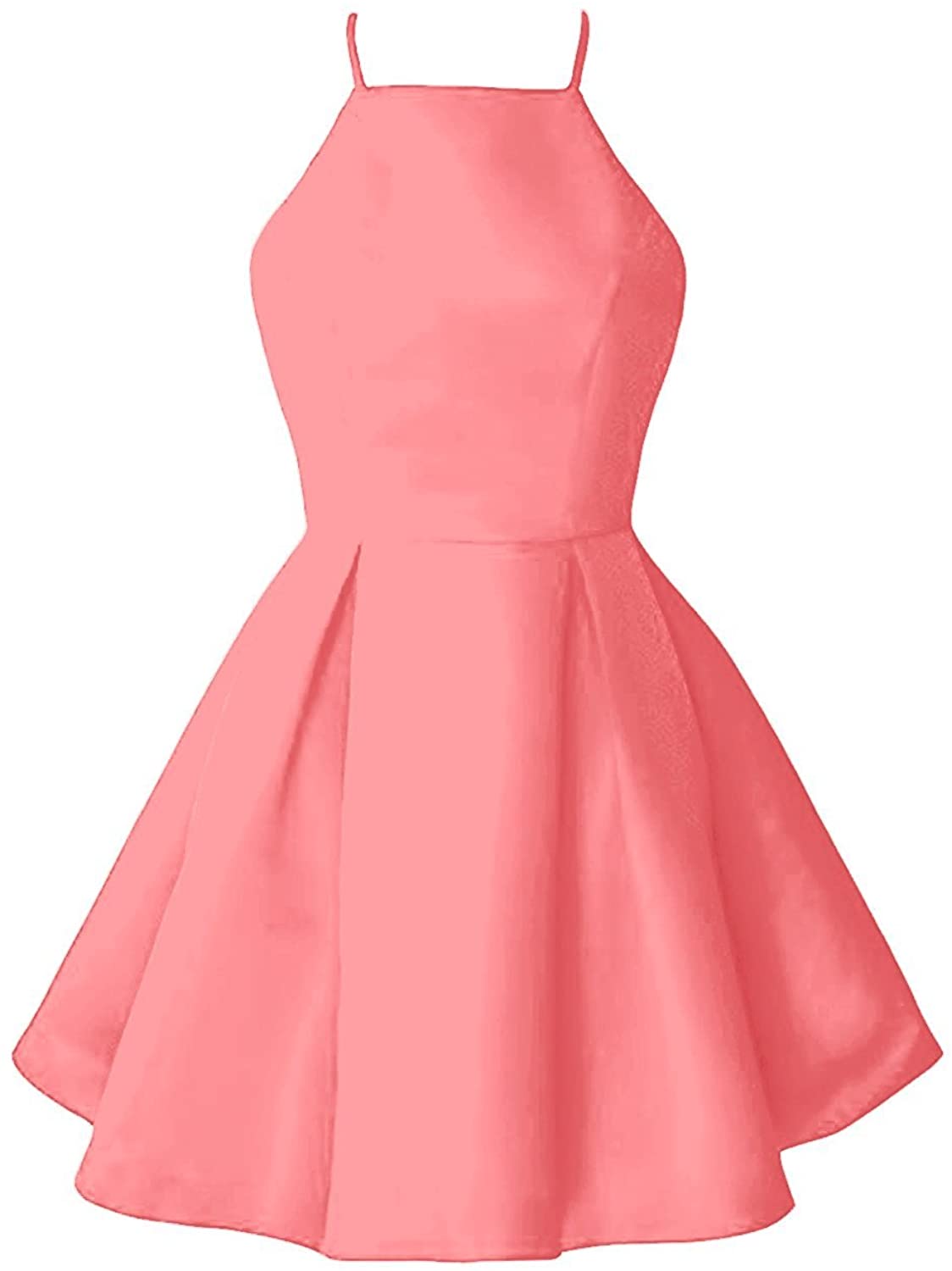 Price:$39.00    Anna's Bridal Women's Satin Homecoming Dresses Short 2020 Prom Party Dress  Clothing