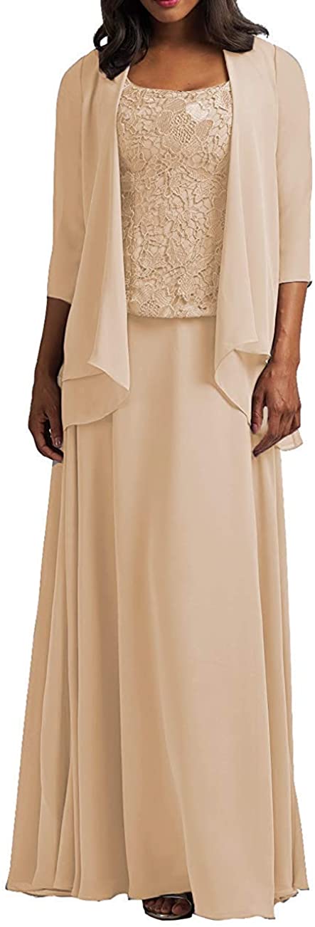 Price:$92.99    SZMX Lace Jacket Long Mother's Dress Prom Evening Dress  Clothing