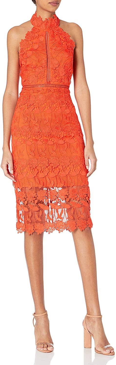 Price:$47.99    Bardot Women's All Over Lace Scalloped Edge Along Neck Armhole and Hem Party Dress  Clothing