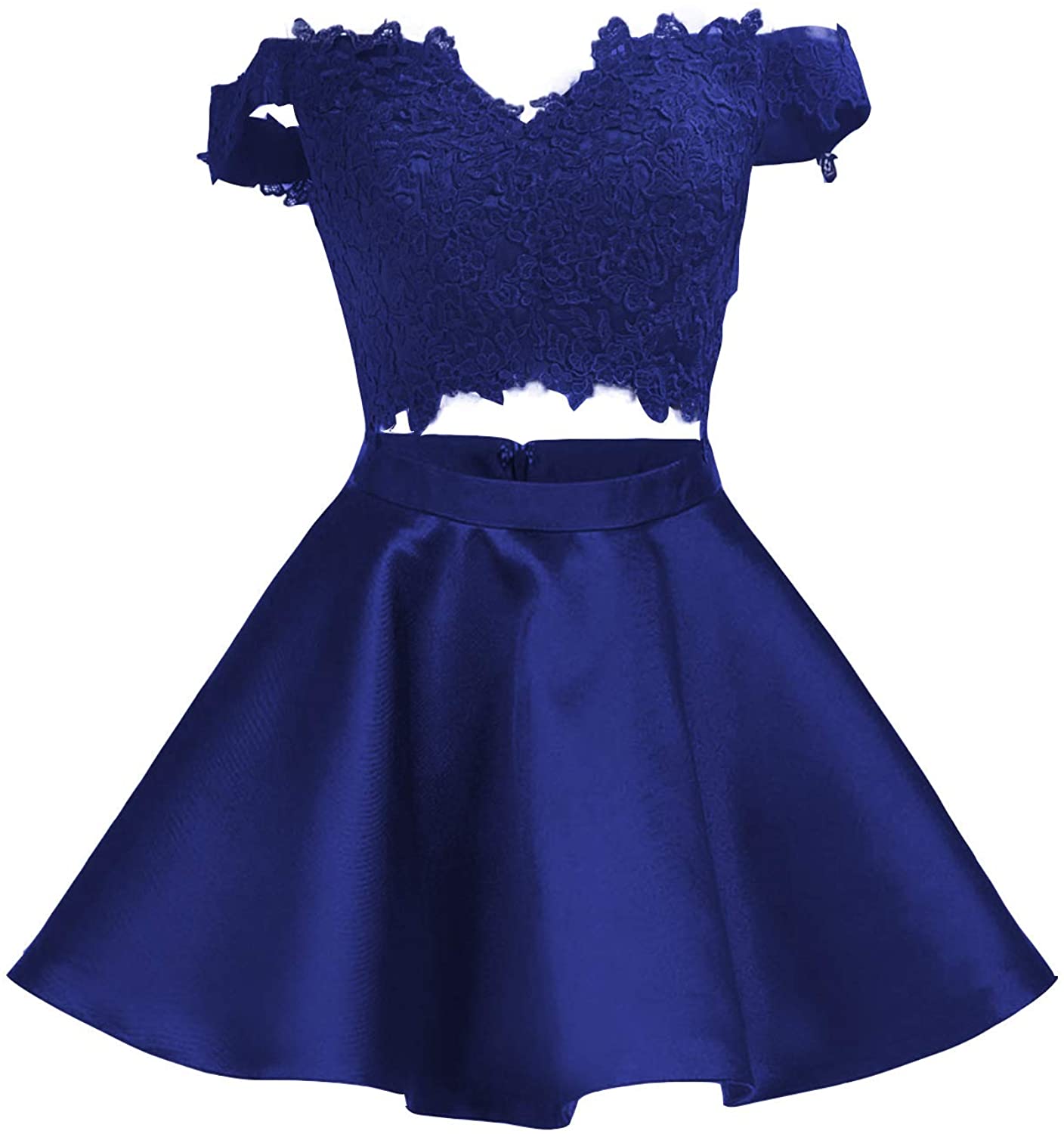 Price:$39.99    Lover Kiss Mini Lace Satin Dress Off Short Prom Party Gown Cocktail Dress For s  Clothing