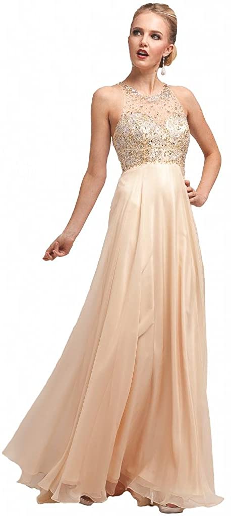 Price:$119.00 Meier Women's Sheer Beaded Illusion Prom Gowns Homecoming Party Dresses at Amazon Women’s Clothing store