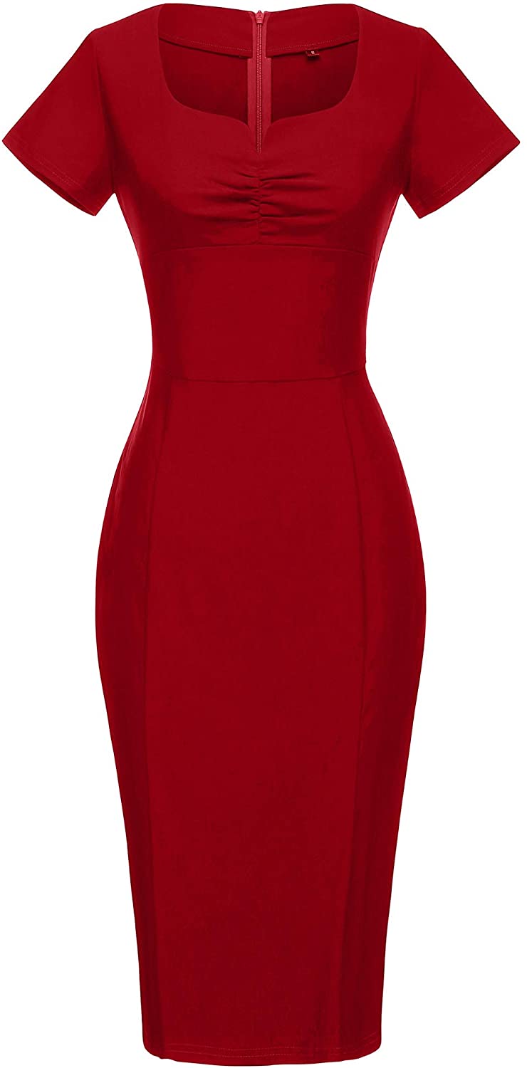Price:$24.99    GownTown Women's 50s Audrey Pencil Dress Stretchy Dresses  Clothing