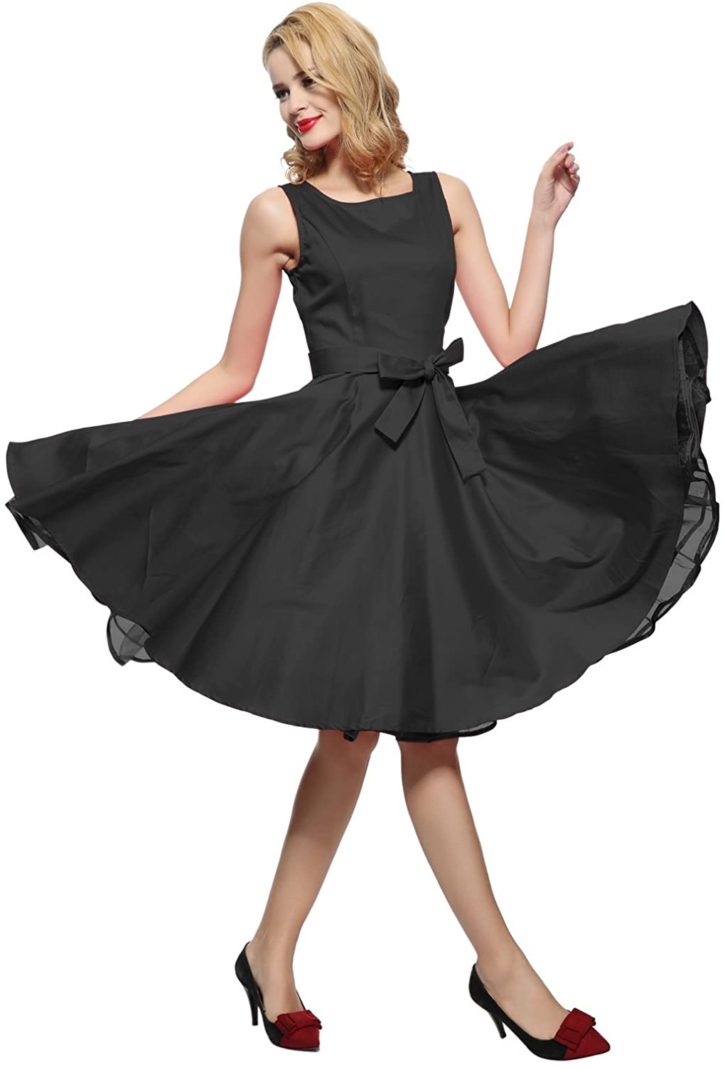 Price:$19.99    Maggie Tang 50s Vintage Pinup Cocktail Swing Rockabilly Ball Gown Party Dress  Clothing
