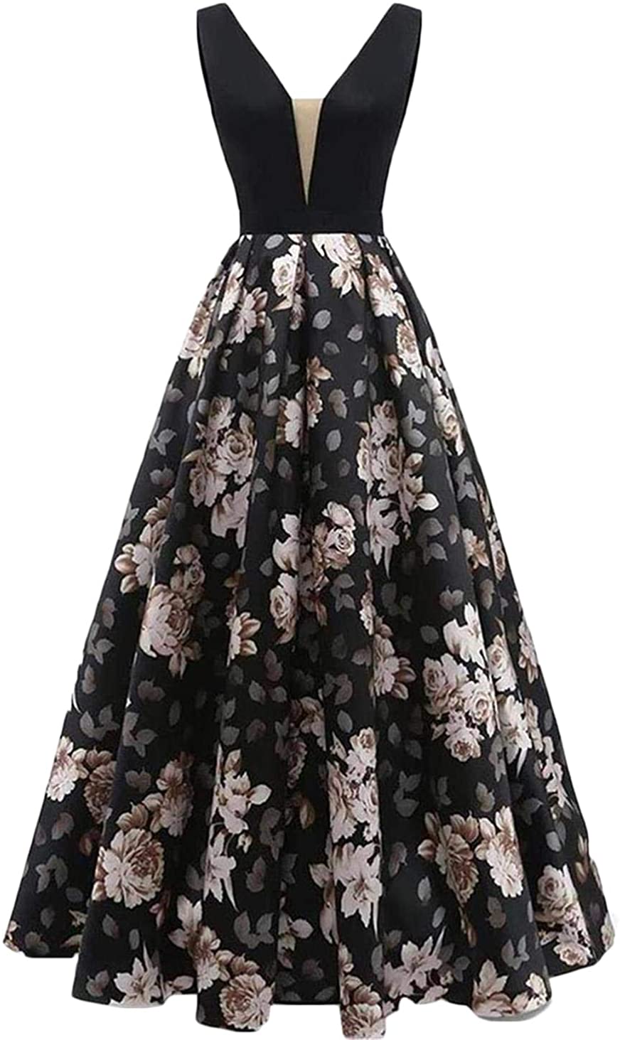 Price:$89.99 chu gu Chugu Evening Prom Dress For Women Long Gown With Pockets Printed C84 at Amazon Women’s Clothing store