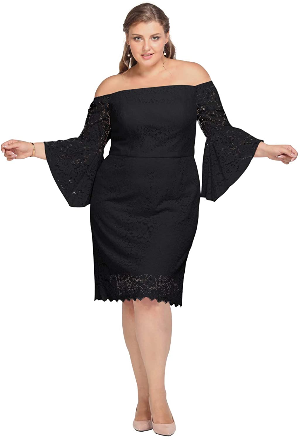 Price:$19.99 Alicepub Lace Wedding Dress Plus Size Short Formal Gown Party Cocktail Dresses with Sleeve at Amazon Women’s Clothing store