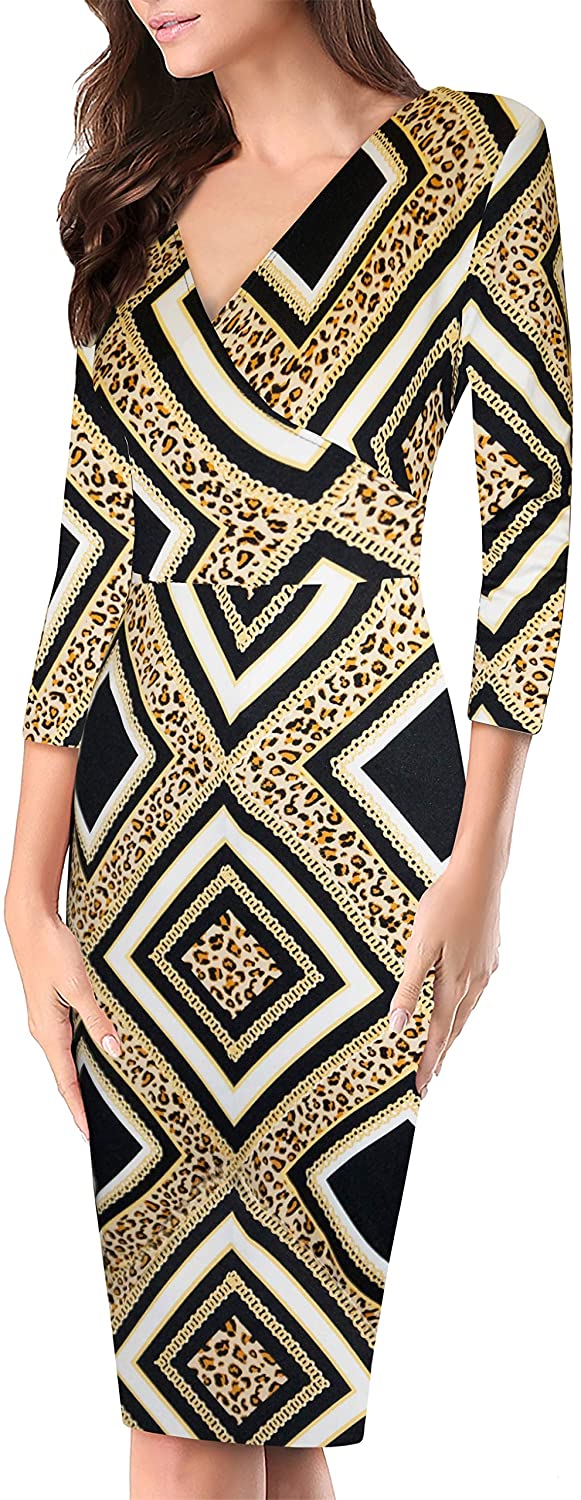 Price:$28.55    Women's Plum Cross V Neck MIDI Dress KDR44322X 11071 BKIVMU 1X  Clothing