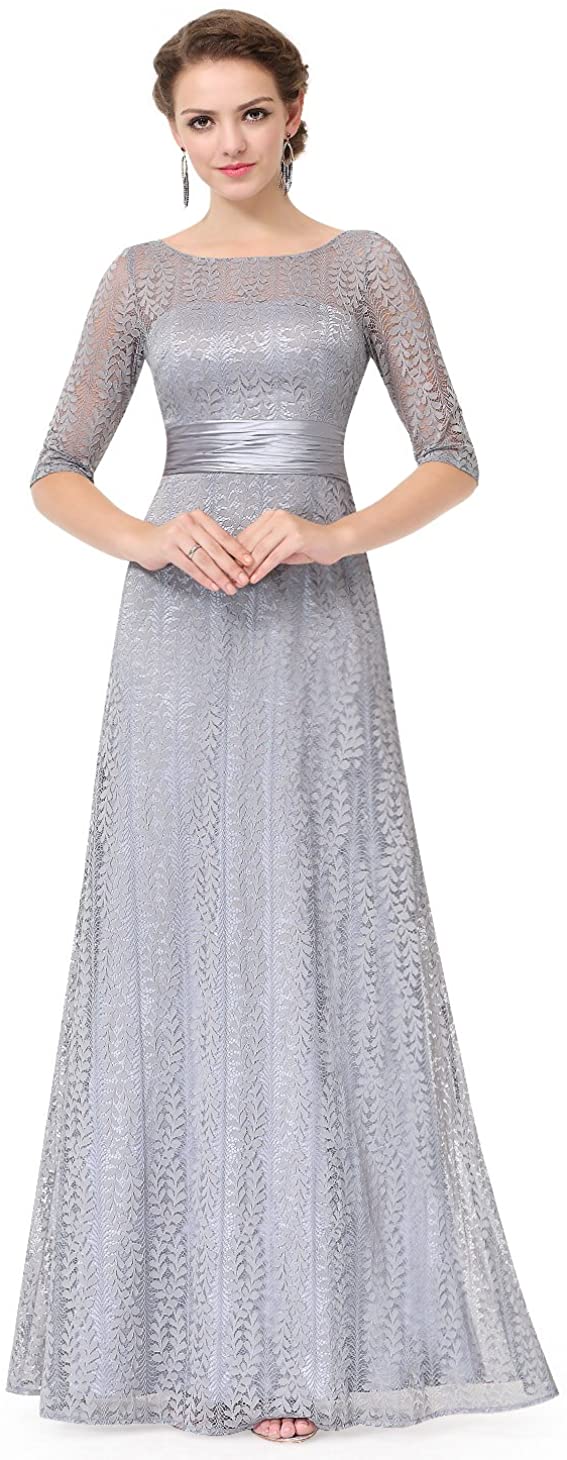 Price:$54.99    Ever-Pretty Womens A-Line Formal Slim Maxi Lace Bridesmaids Dress with Sleeve 08878  Clothing