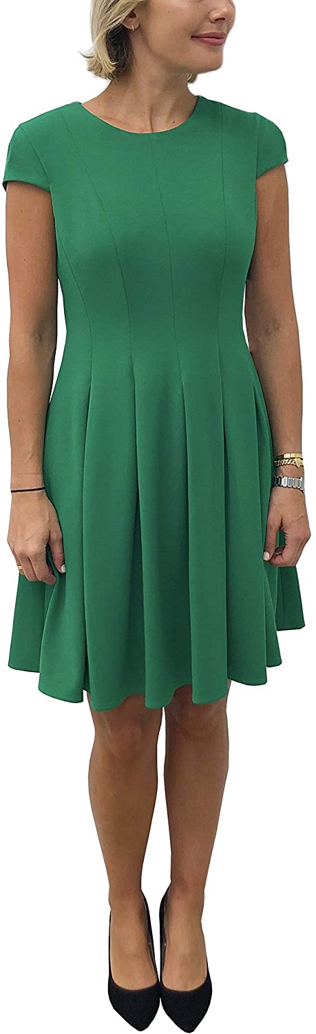 Price:$22.39    Julia Jordan Women's Crepe Scuba Short Sleeve Fit and Flare Dress  Clothing