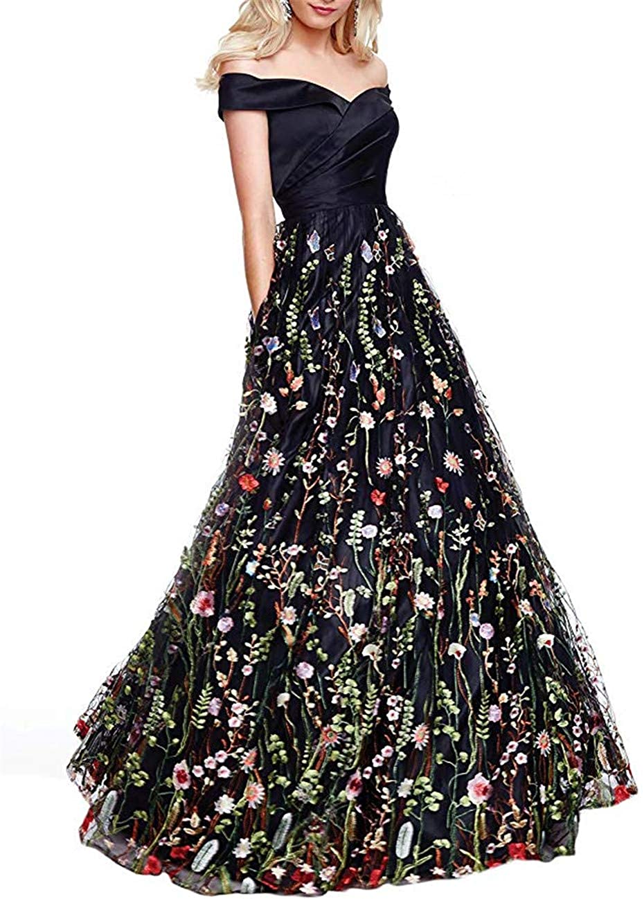 Price:$59.99    Dobelove Women's Long Sleeve Embroider A-Line Evening Dress  Clothing
