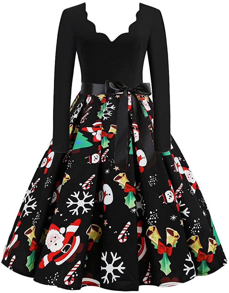 Price:$6.99    Kikoy American Carnival Women's Christmas Dress,Kikoy Xmas Cocktail Party Dress  Clothing