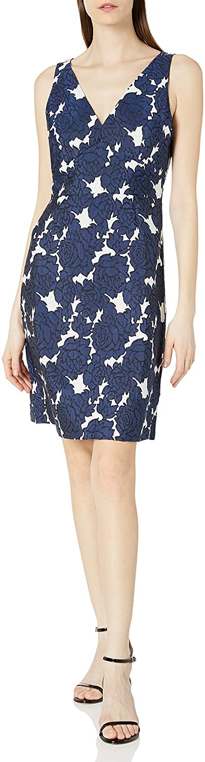 Price:$26.59    Lark & Ro Women's Sleeveless V-Neck Jacquard Dress  Clothing