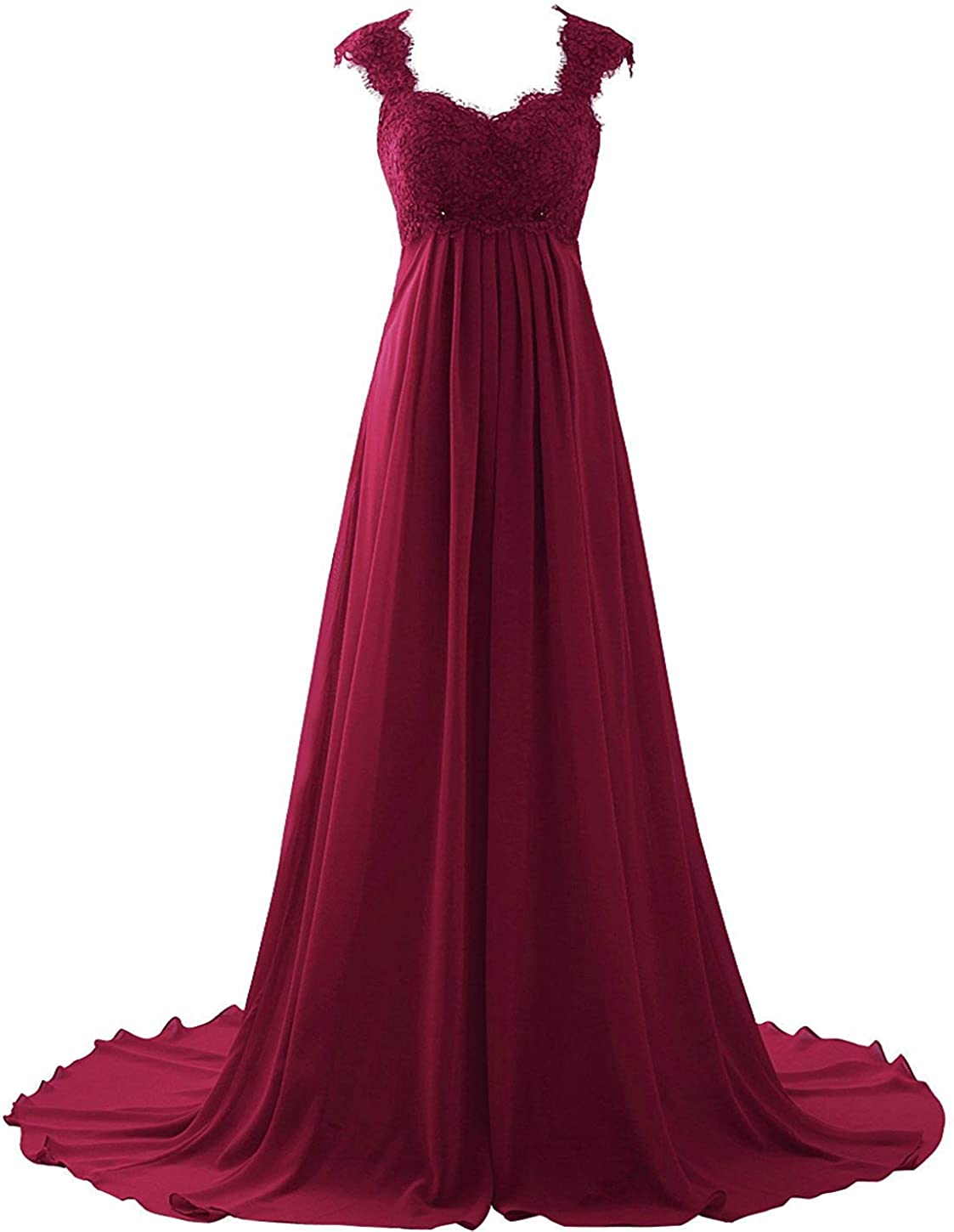 Price:$35.00 Erosebridal New Sleeveless Lace Chiffon Wedding Dress Bridal Gown at Amazon Women’s Clothing store
