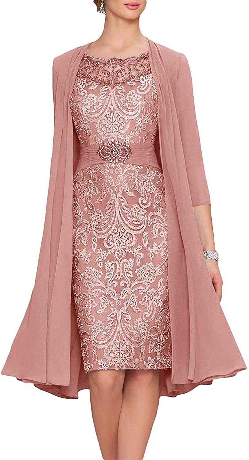 Price:$119.90    New Deve Women's Mother Of The Bride Dresses Tea Length Two Pieces With Jacket  Clothing