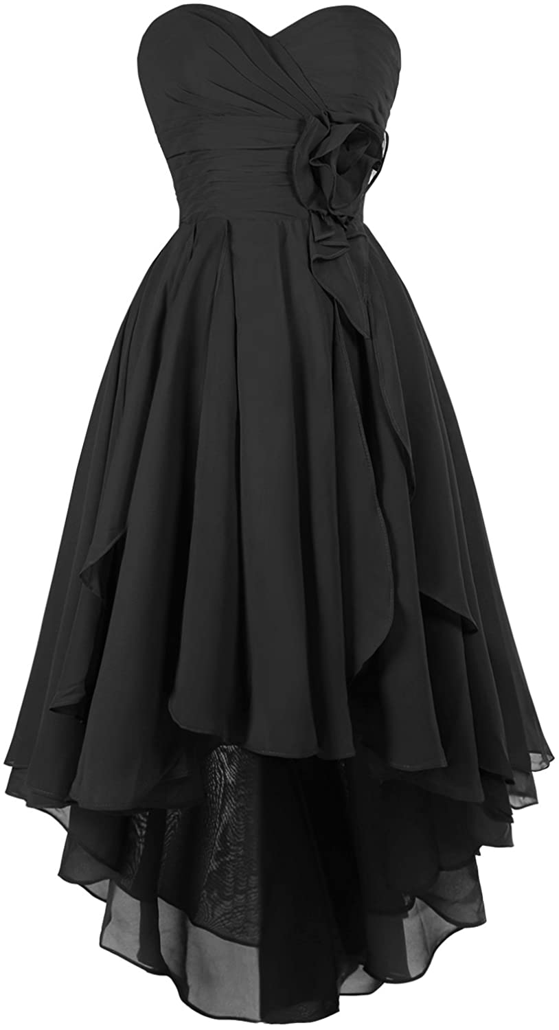 Price:$19.99    Fit Design Sweetheart Bridesmaid Dress Hi-Lo Homecoming Party Prom Dresses  Clothing