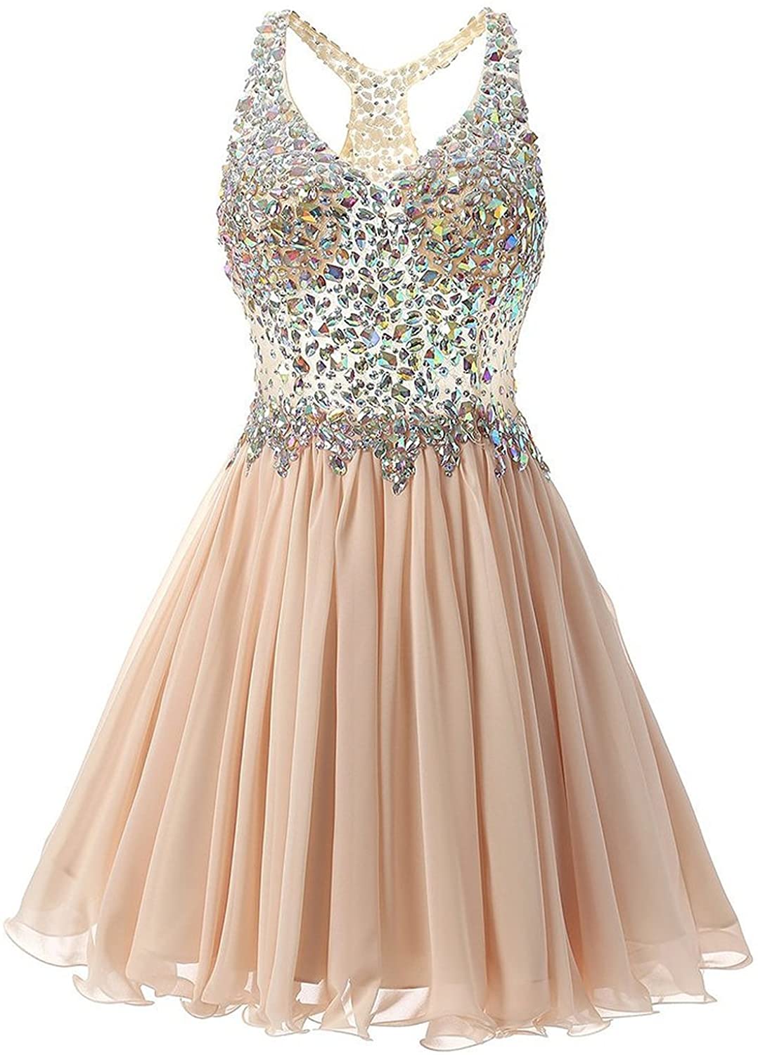 Price:$69.99    ANNA&CHRIS Womens Mini Party Dress Beading Evening Bridesmaid Homecoming Gown  Clothing