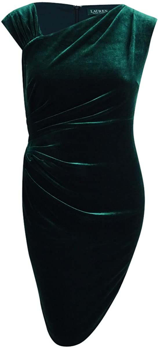 Price:$59.97 Lauren by Ralph Lauren Women's Stretch-Velvet Sheath Dress at Amazon Women’s Clothing store