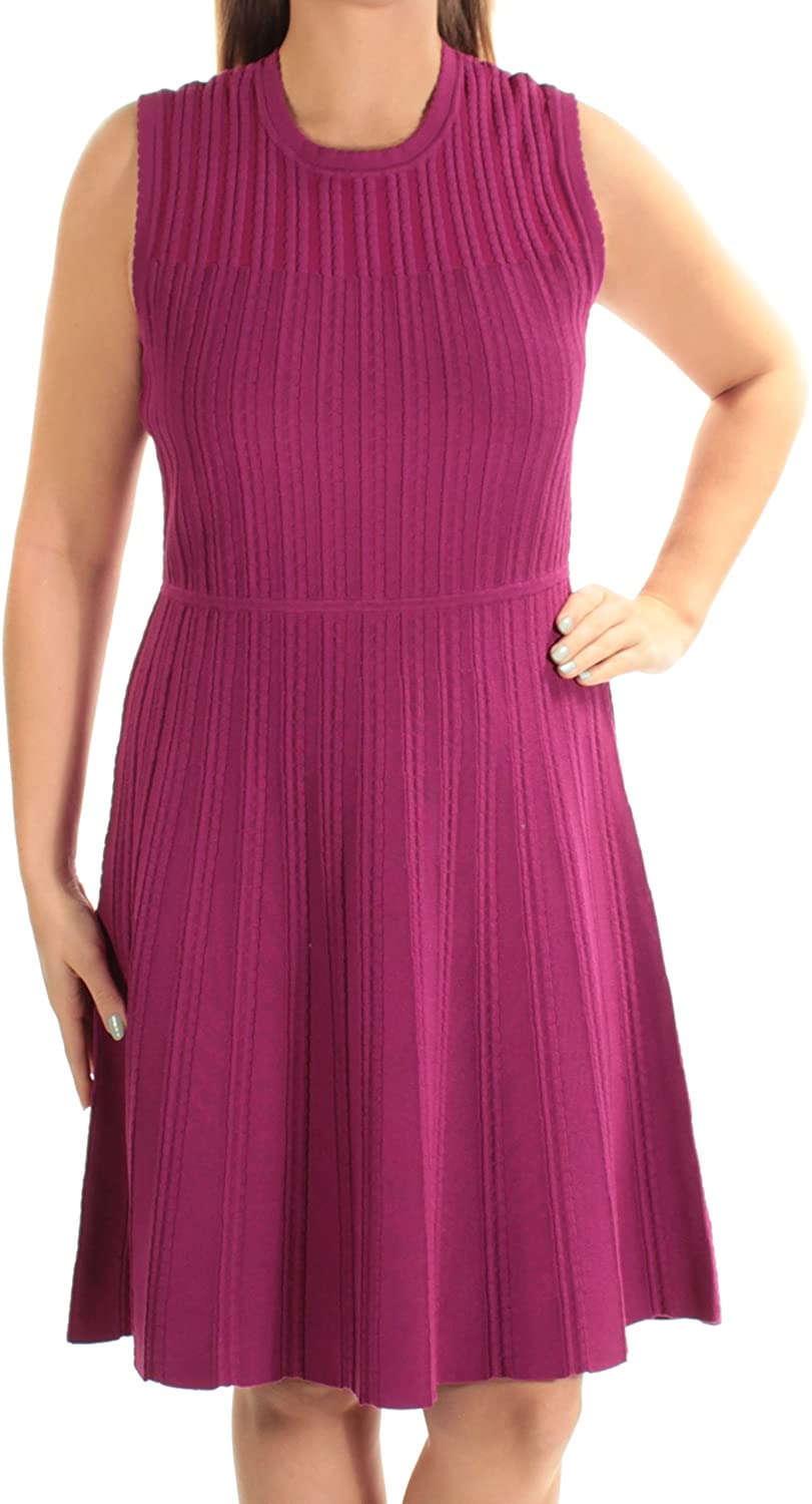 Price:$30.31    Anne Klein Womens Textured Shift Dress, Purple, Large  Clothing