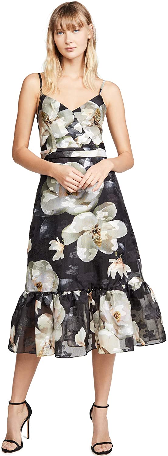 Price:$208.50    Marchesa Notte Women's Ruffle Hem Cocktail Dress  Clothing