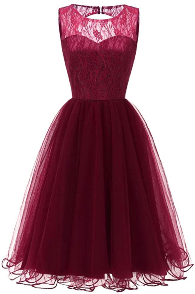 Price:$31.99 XIEPEIDP Dress Hollow Lace Cocktail Retro Tutu Dress at Amazon Women’s Clothing store