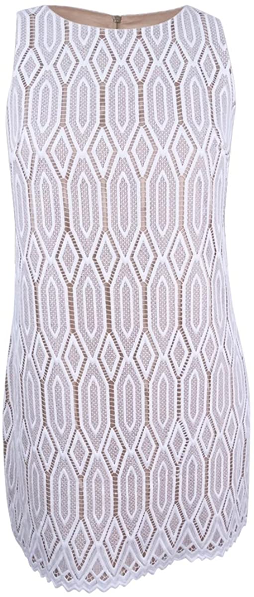 Price:$33.98 Vince Camuto Pattern Shift Wear to Work Dress, White, 16 at Amazon Women’s Clothing store