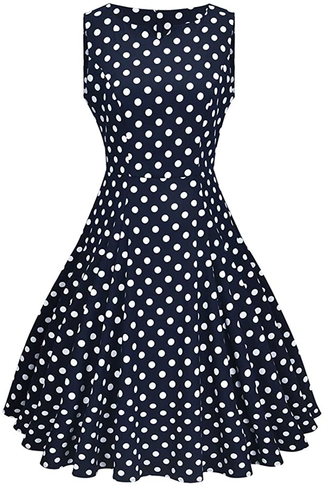 Price:$45.00    Yarn & Ink Women's 1950s Vintage Sleeveless Swing Party Dress  Clothing