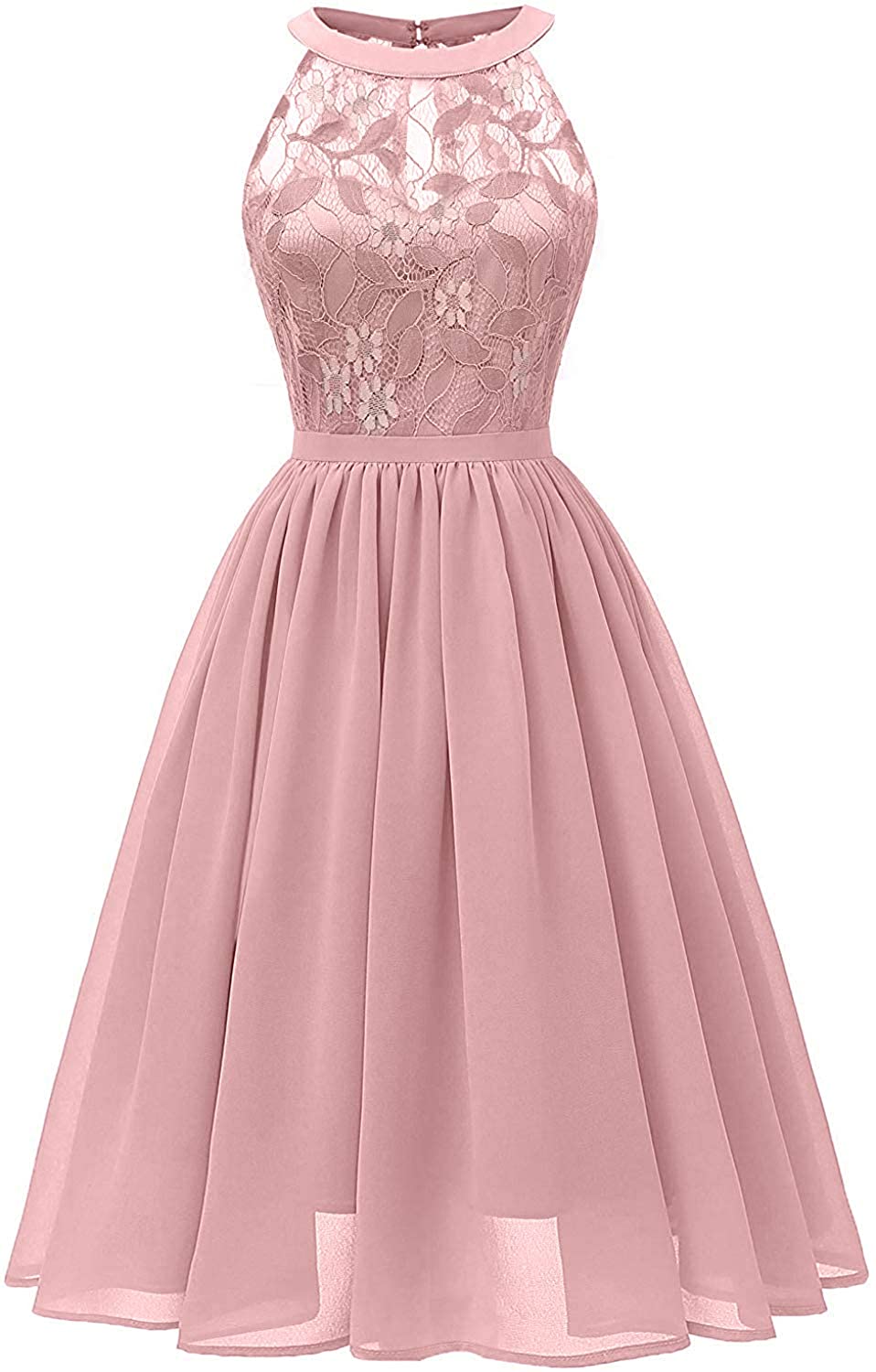 Price:$24.99    Women Sleeveless Halter Lace Bridesmaid Prom Party Dress F10  Clothing