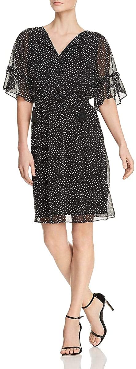 Price:$9.99 Le Gali Isabelle Women's Polka Dot Print Bell Sleeve Smocked Mini Dress at Amazon Women’s Clothing store