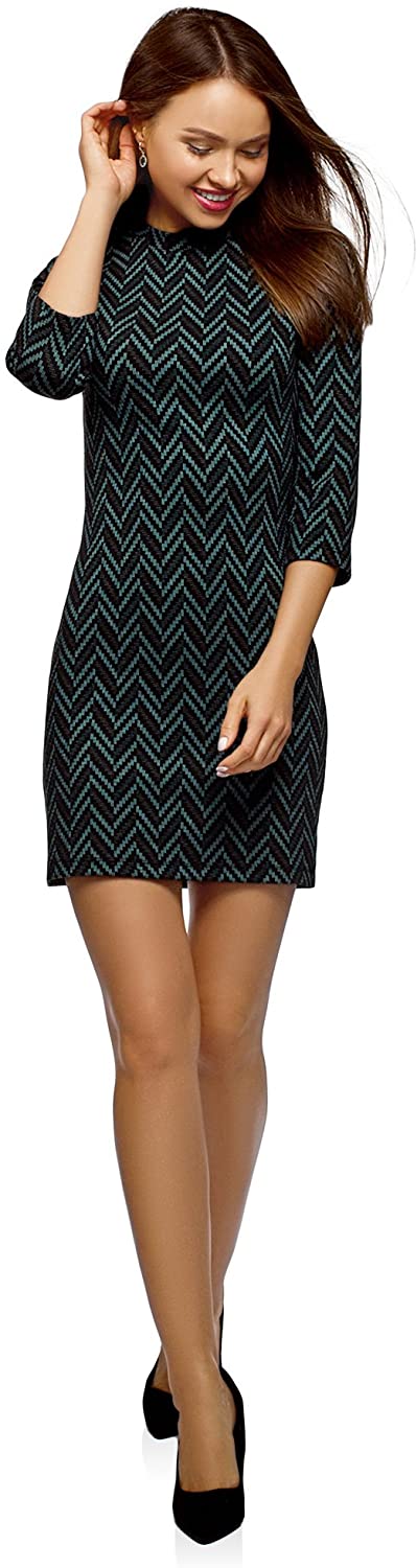 Price:$18.00    oodji Ultra Women's Jacquard Dress with Keyhole Back  Clothing
