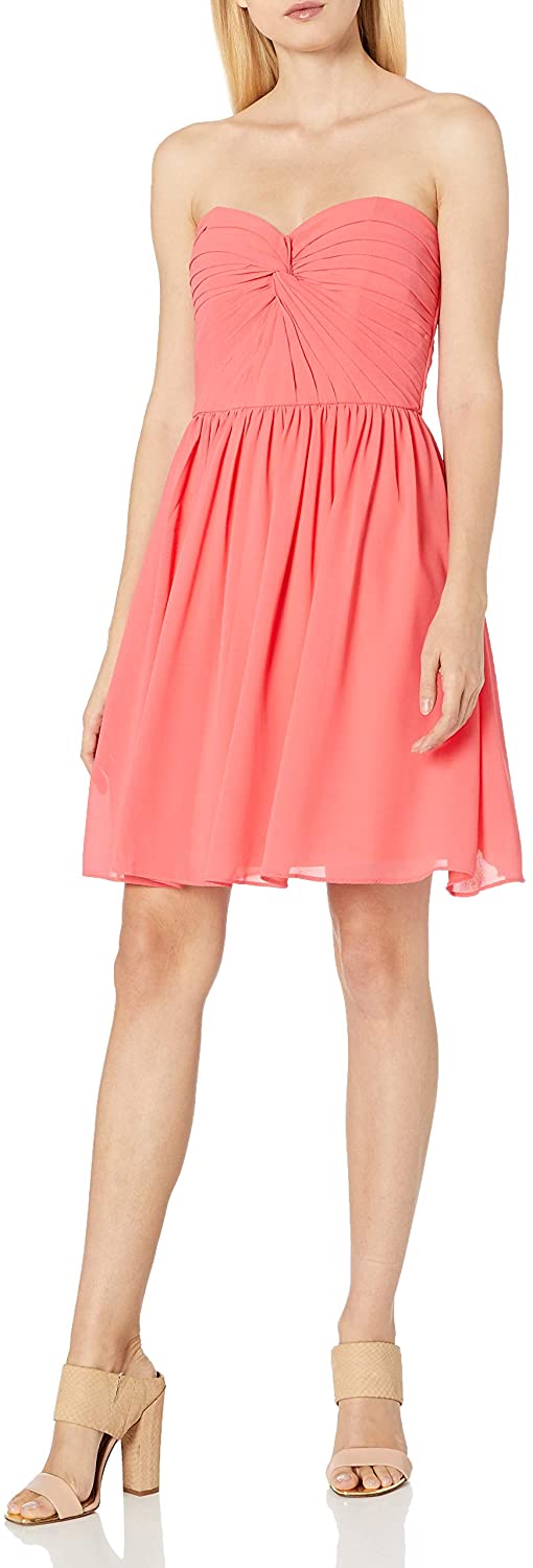 Price:$88.59    Minuet Women's Twist Ruched Bodice Short, Coral, Medium  Clothing