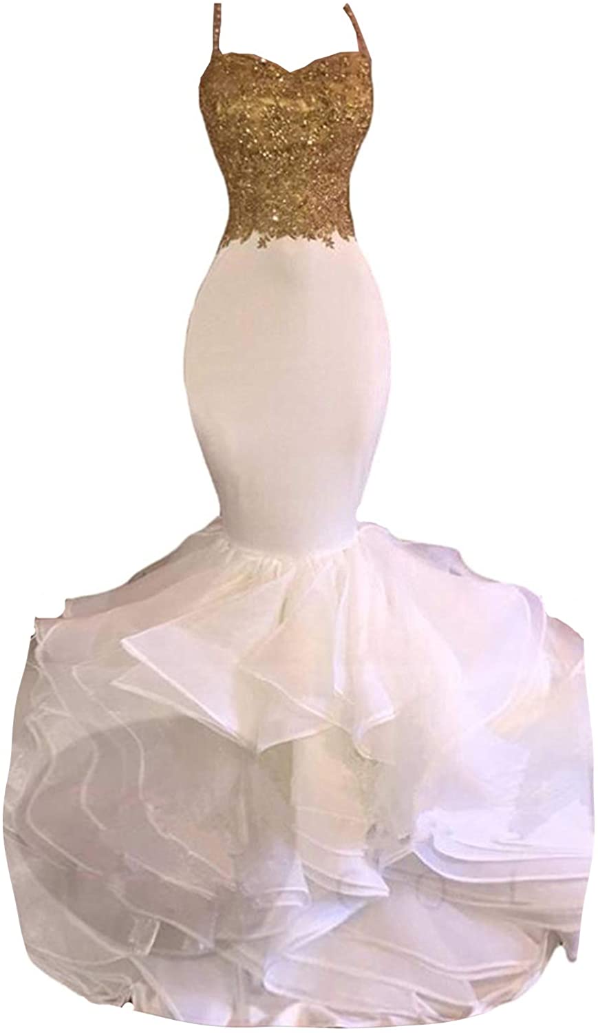 Price:$118.90    Fanciest Embroidery 2020 Lace Prom Dresses Mermaid Long Evening Gowns  Clothing