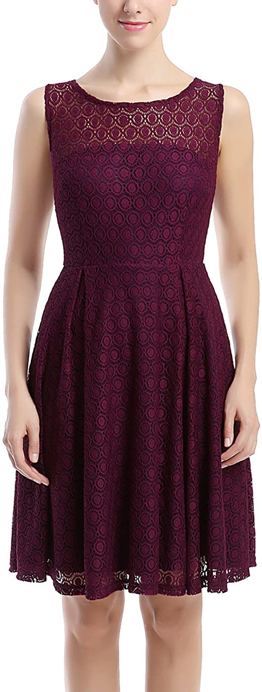 Price:$9.99 phistic Women's Fit & Flare Lace Dress at Amazon Women’s Clothing store
