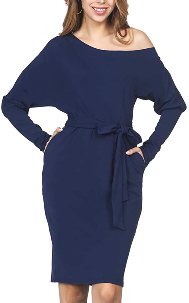 Price:$2.00 ORICSSON Women Sexy Long/Short Sleeve Bodycon Tunic Knit Pullover Sweater Work Casual Dress at Amazon Women’s Clothing store