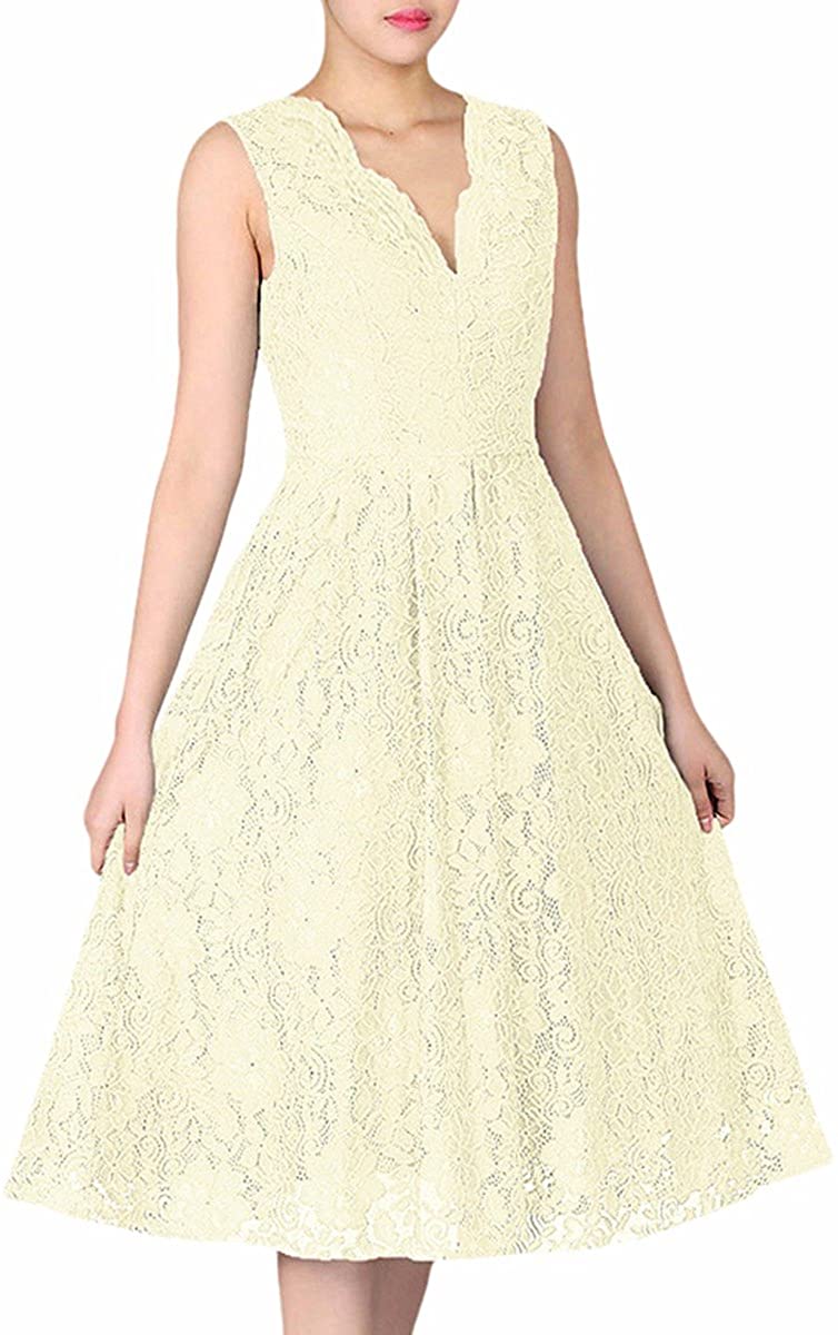 Price:$16.99    Samtree Women's 1950s Hepburn Style Vintage Floral Garden Cocktail Party Swing Dress  Clothing