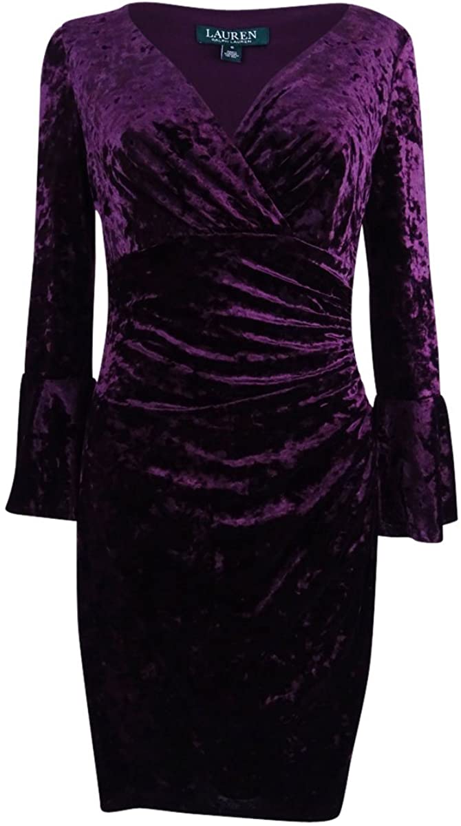 Price:$17.00 LAUREN RALPH LAUREN Womens Velvet Bell Sleeves Cocktail Dress at Amazon Women’s Clothing store