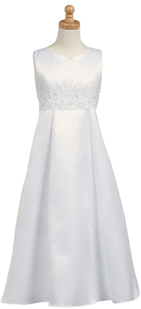 Price:$49.99    Swea Pea & Lilli Alvina Satin First Communion A-Line Dress  Clothing