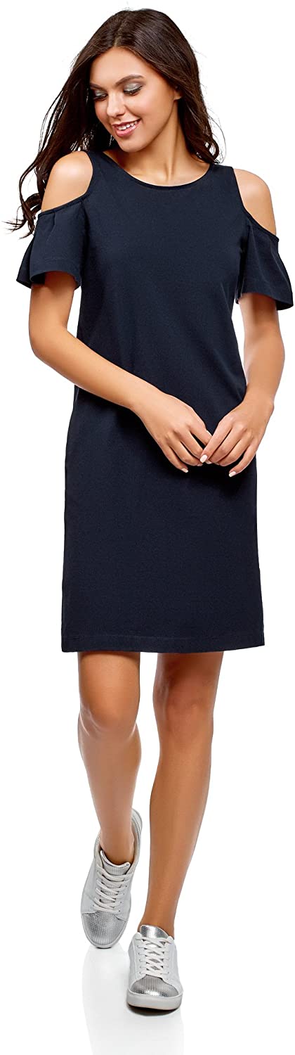 Price:$12.30    oodji Ultra Women's Straight Off-Shoulder Dress  Clothing