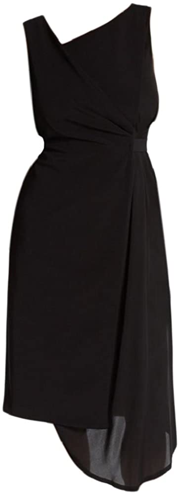 Price:$49.99    Elie Tahari Lila Mock Wrap Belted Dress  Clothing