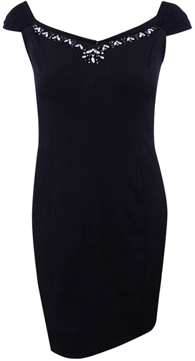 Price:$34.99 Jessica Howard Women's Crepe Bodycon Cocktail Dress with Chiffon Cap Sleeves at Amazon Women’s Clothing store