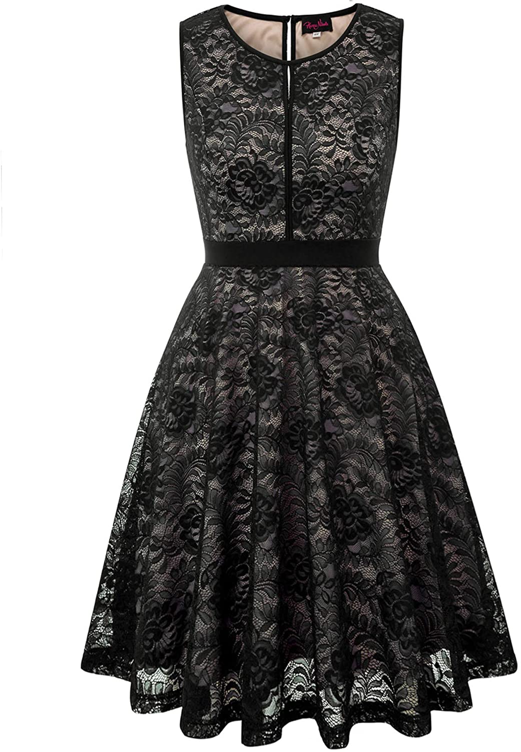Price:$19.99    Lace Sleeveless A-Line Keyhole Wedding Party Formal Dress for Plus Size Women  Clothing