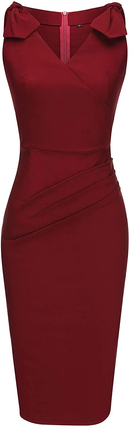 Price:$22.98    GownTown Womens 1950s Style Stretch Bowknot Pencil Dress  Clothing